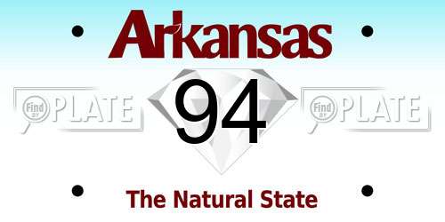 94 Arkansas License Plate