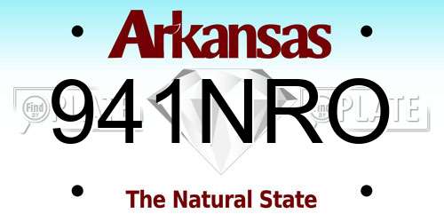 941NRO Arkansas License Plate