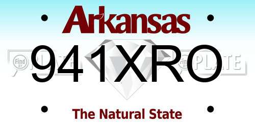 941XRO Arkansas License Plate