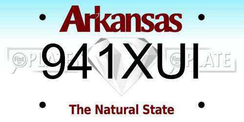 941XUI Arkansas License Plate
