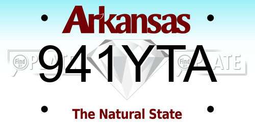 941YTA Arkansas License Plate