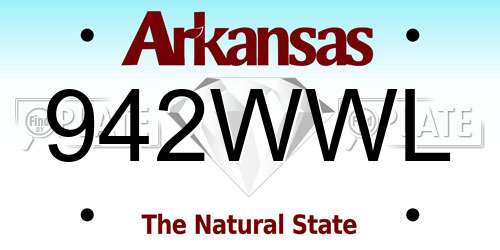 942WWL Arkansas License Plate