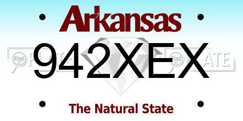 942XEX Arkansas License Plate