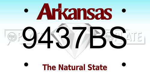 9437BS Arkansas License Plate