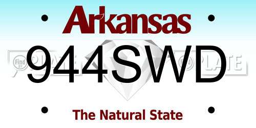944SWD Arkansas License Plate