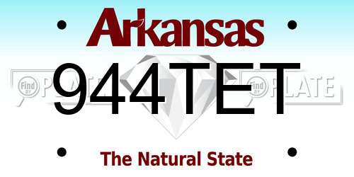944TET Arkansas License Plate