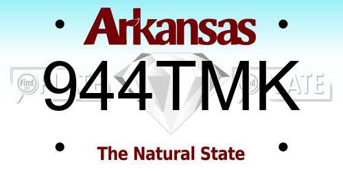 944TMK Arkansas License Plate
