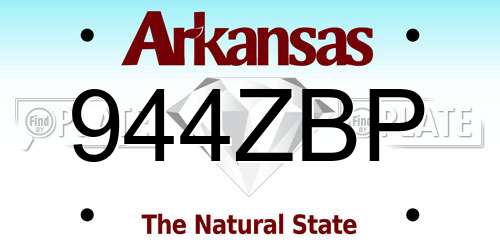 944ZBP Arkansas License Plate