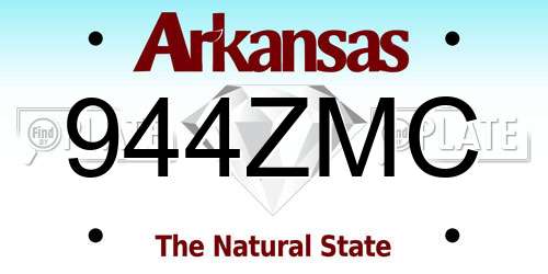 944ZMC Arkansas License Plate