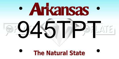 945TPT Arkansas License Plate