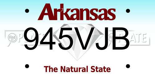 945VJB Arkansas License Plate