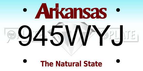 945WYJ Arkansas License Plate