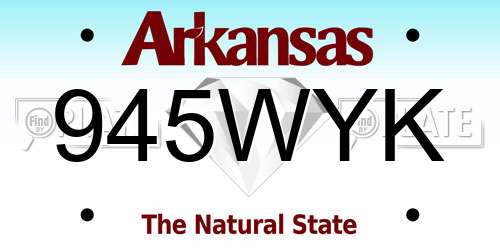 945WYK Arkansas License Plate