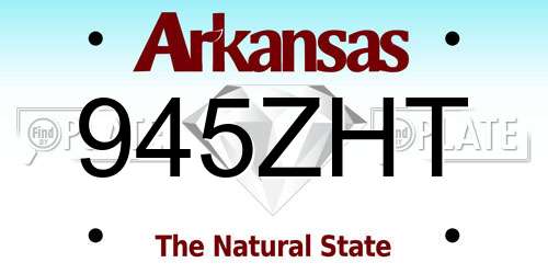 945ZHT Arkansas License Plate