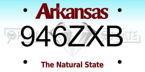 946ZXB Arkansas License Plate