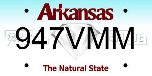 947VMM Arkansas License Plate