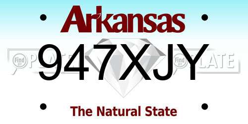 947XJY Arkansas License Plate