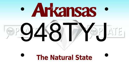 948TYJ Arkansas License Plate