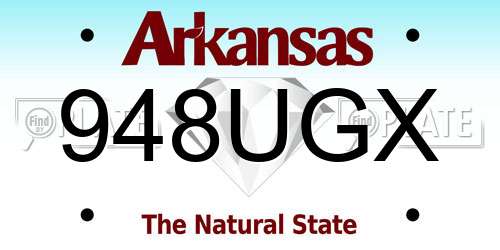 948UGX Arkansas License Plate