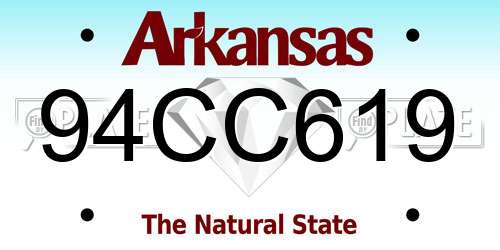 94CC619 Arkansas License Plate