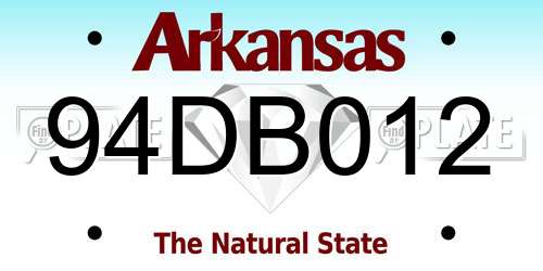 94DB012 Arkansas License Plate