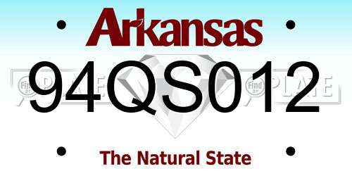 94QS012 Arkansas License Plate