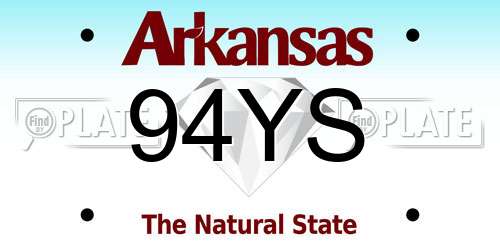 94YS Arkansas License Plate