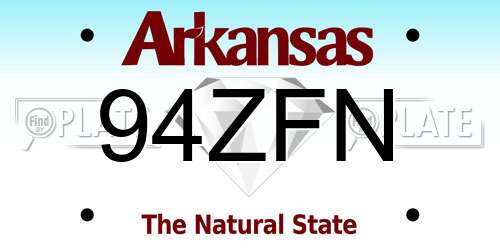 94ZFN Arkansas License Plate