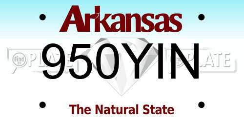 950YIN Arkansas License Plate