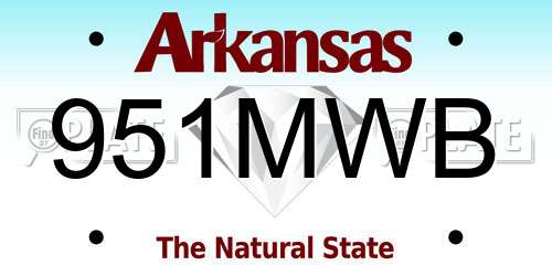 951MWB Arkansas License Plate