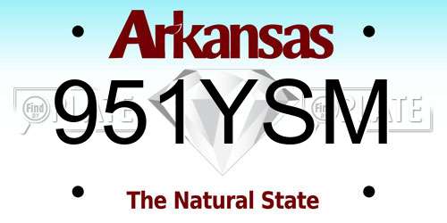 951YSM Arkansas License Plate
