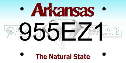 955EZ1 Arkansas License Plate