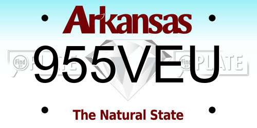955VEU Arkansas License Plate