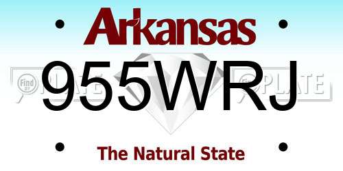 955WRJ Arkansas License Plate