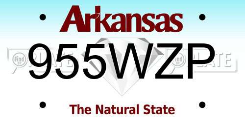 955WZP Arkansas License Plate