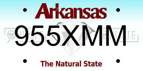 955XMM Arkansas License Plate