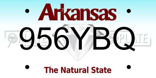956YBQ Arkansas License Plate