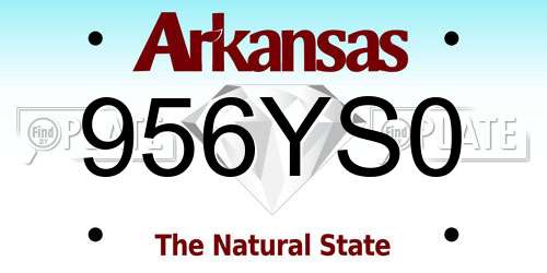 956YS0 Arkansas License Plate