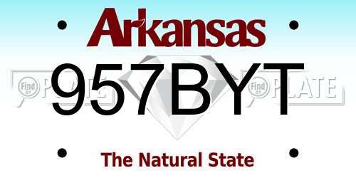 957BYT Arkansas License Plate