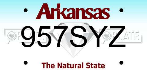 957SYZ Arkansas License Plate