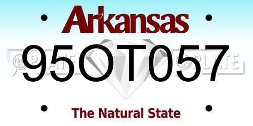 95OT057 Arkansas License Plate