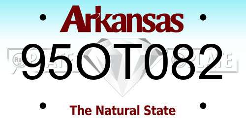 95OT082 Arkansas License Plate