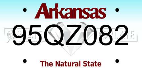95QZ082 Arkansas License Plate