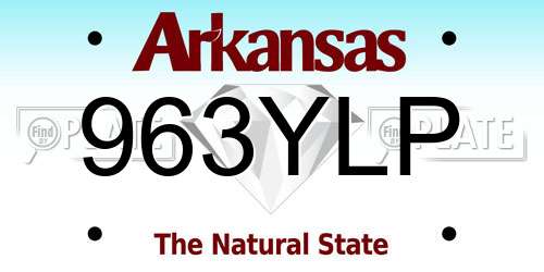 963YLP Arkansas License Plate