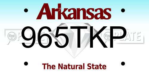 965TKP Arkansas License Plate