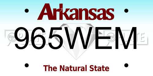 965WEM Arkansas License Plate