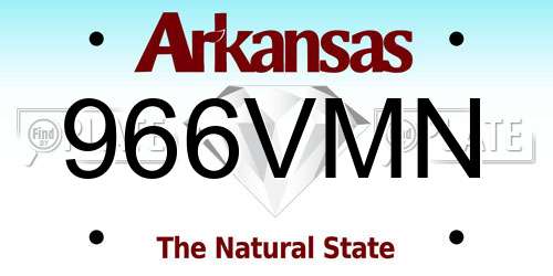 966VMN Arkansas License Plate