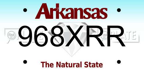 968XRR Arkansas License Plate