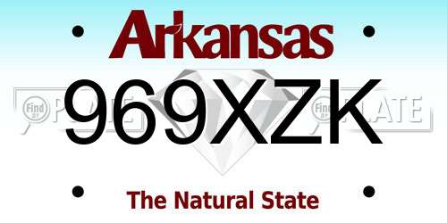 969XZK Arkansas License Plate