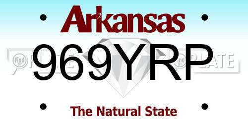 969YRP Arkansas License Plate